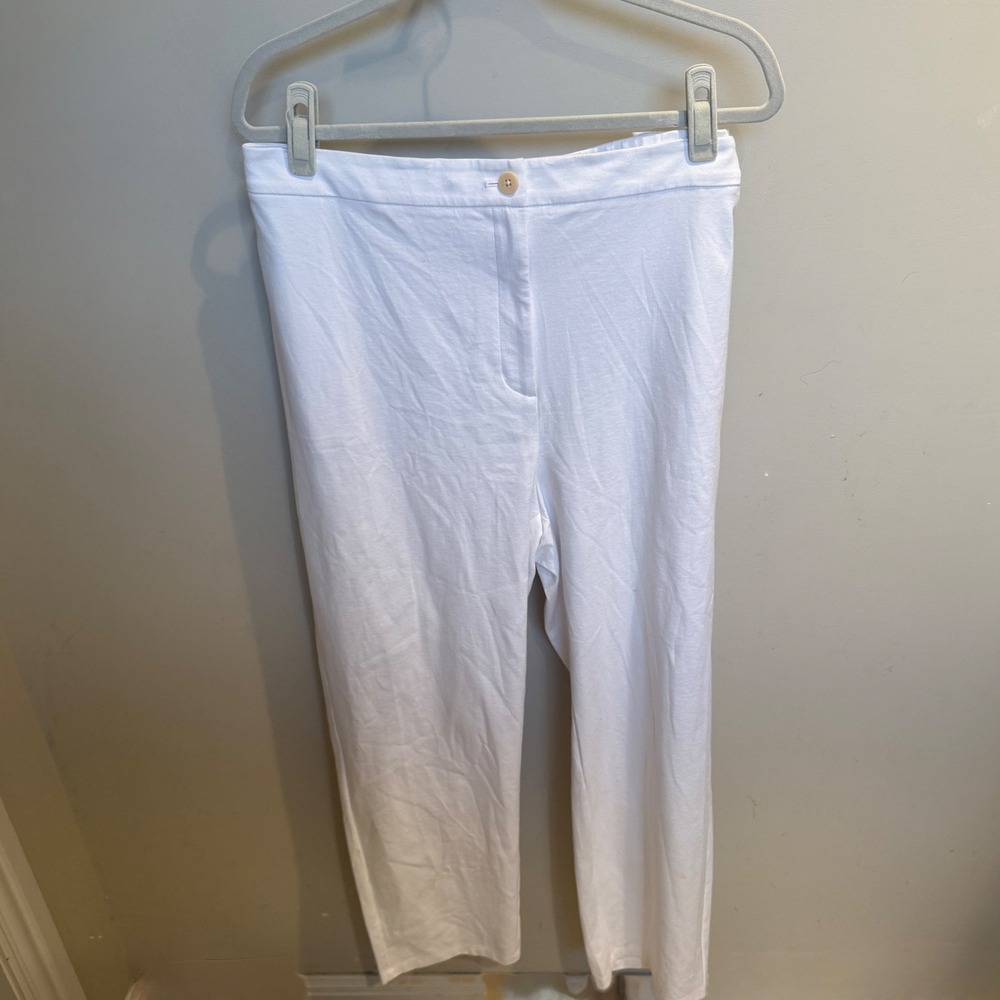 Eileen Fisher White High Waisted Ankle Pant Plus Size 3X S2OKB-P4622M‎ New